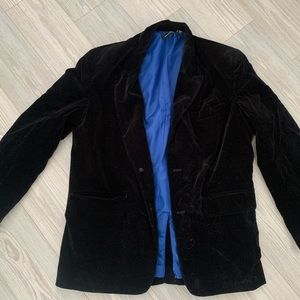 Black velvet blazer
